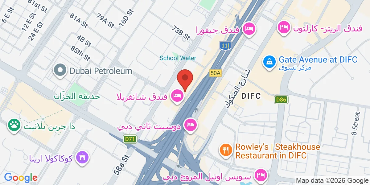 موقع الشركة على الخريطة